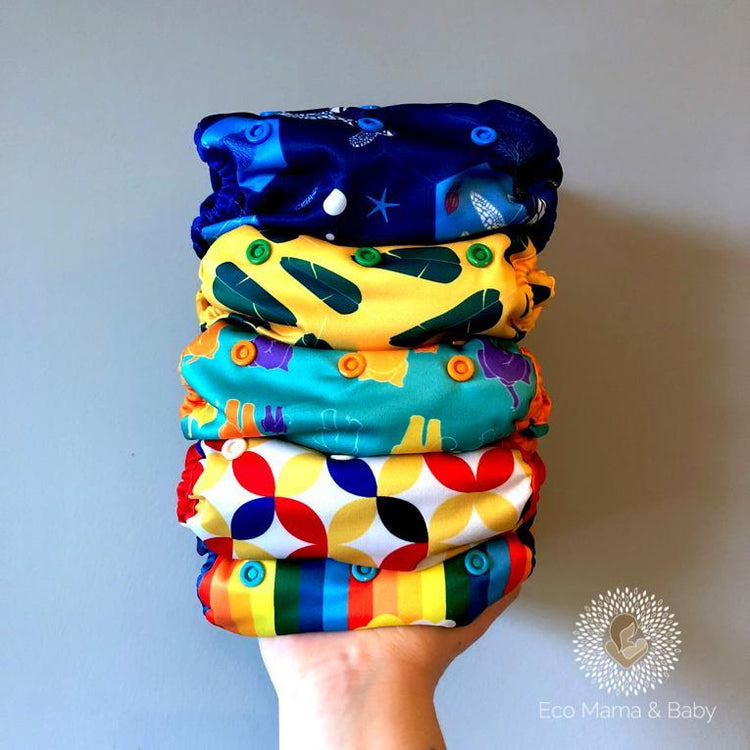Hippynut Wholenut Reusable Cloth Nappy Stack