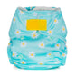 Blue Yellow Baba+Boo Newborn Daisies Flowers Reusable Cloth Nappy