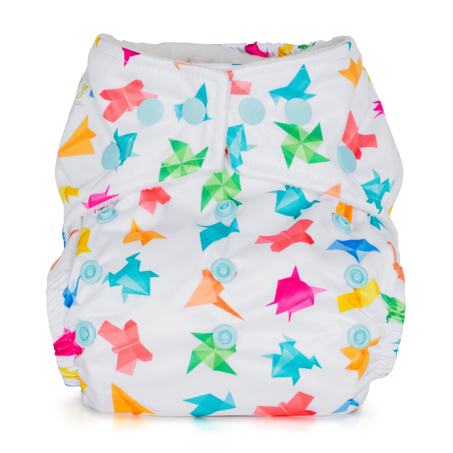 White Rainbow Baba+Boo One Size Origami Reusable Cloth Nappy