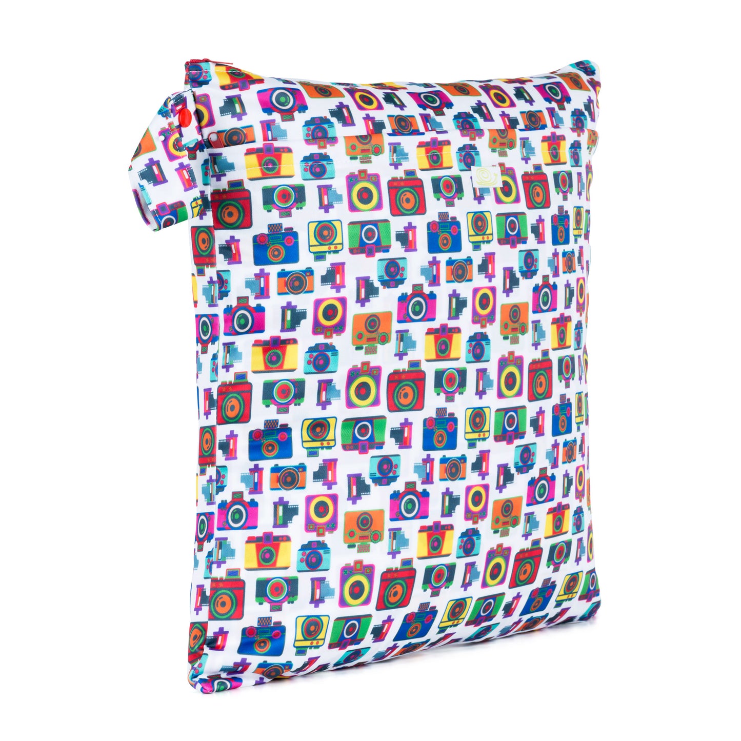 White Camera Photography Medium Reusable Nappy Wet Bag