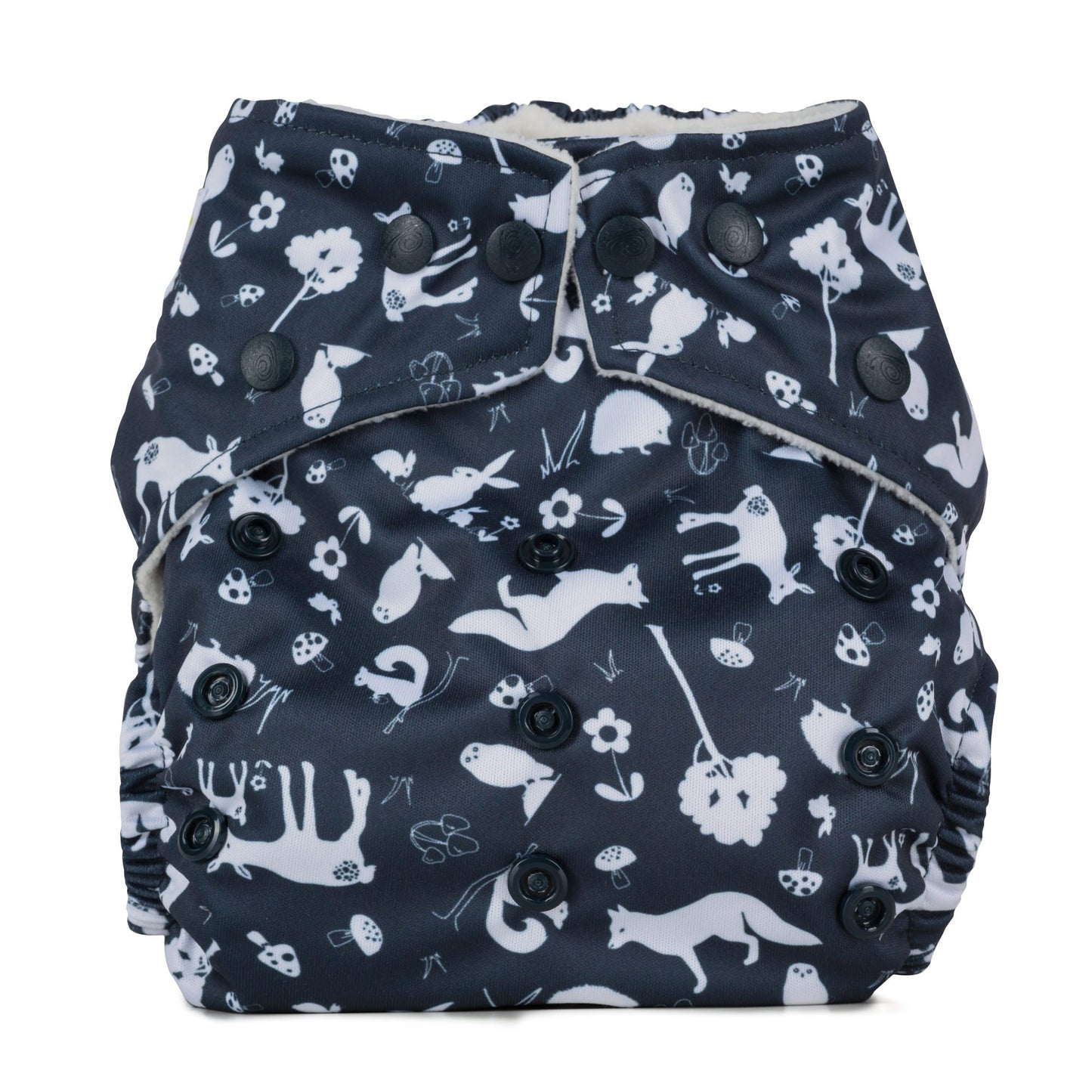 Dark Blue One Size Nightfall Forest Fox Dear Reusable Cloth Nappy