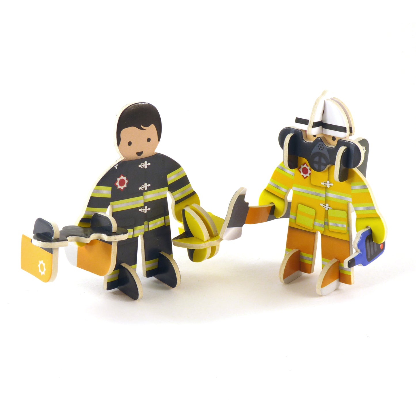 Playpress Eco Friendly Zero Waste Children's Police Officer Firefighter Rescue Team Playset Gift
