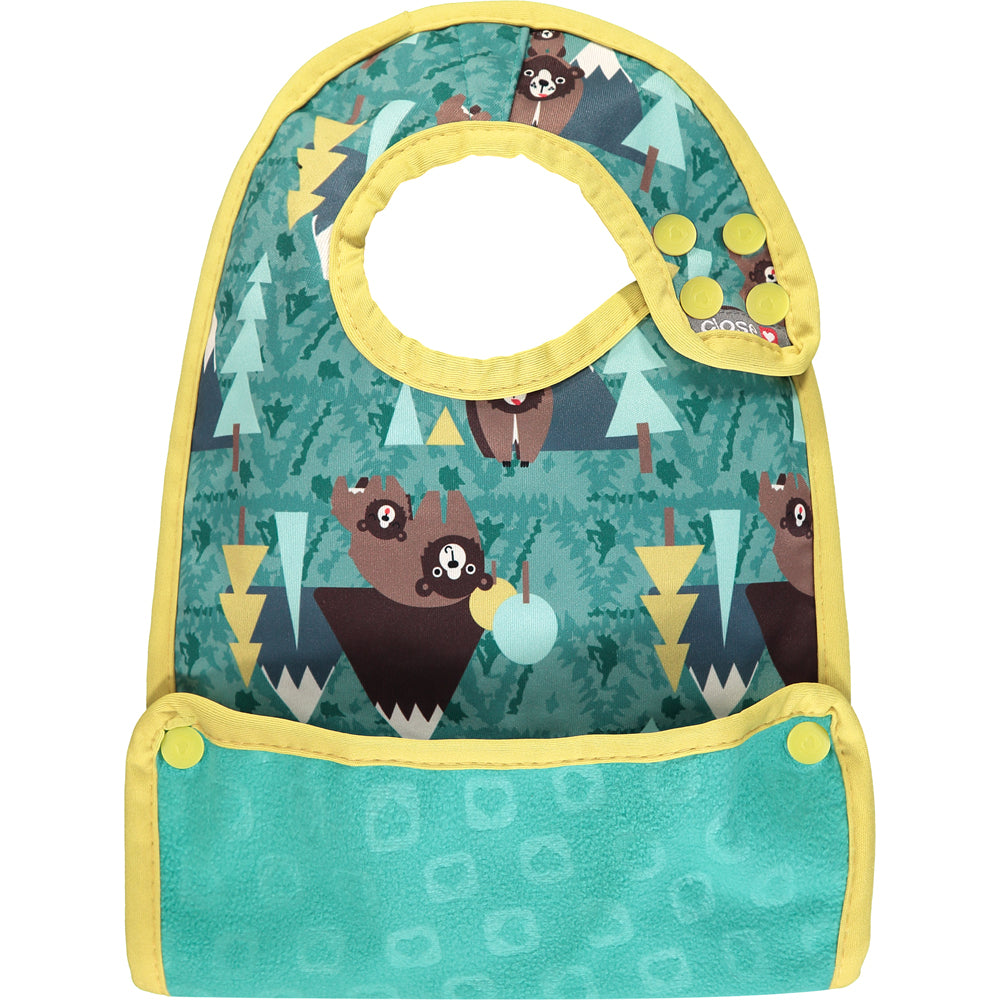 Green Pop-in Stage 2 Bib Bear Recycled Plastic