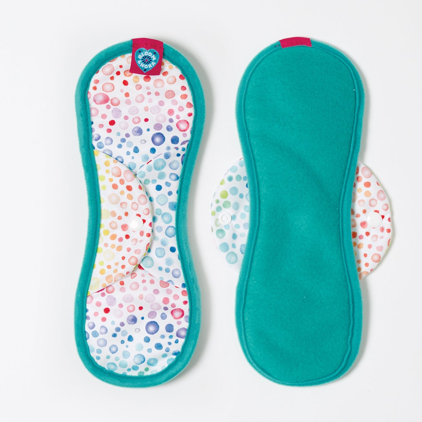 Green Raindrops Bloom & Nora Maxi Reusable Cloth Sanitary Pad Zero Waste Period