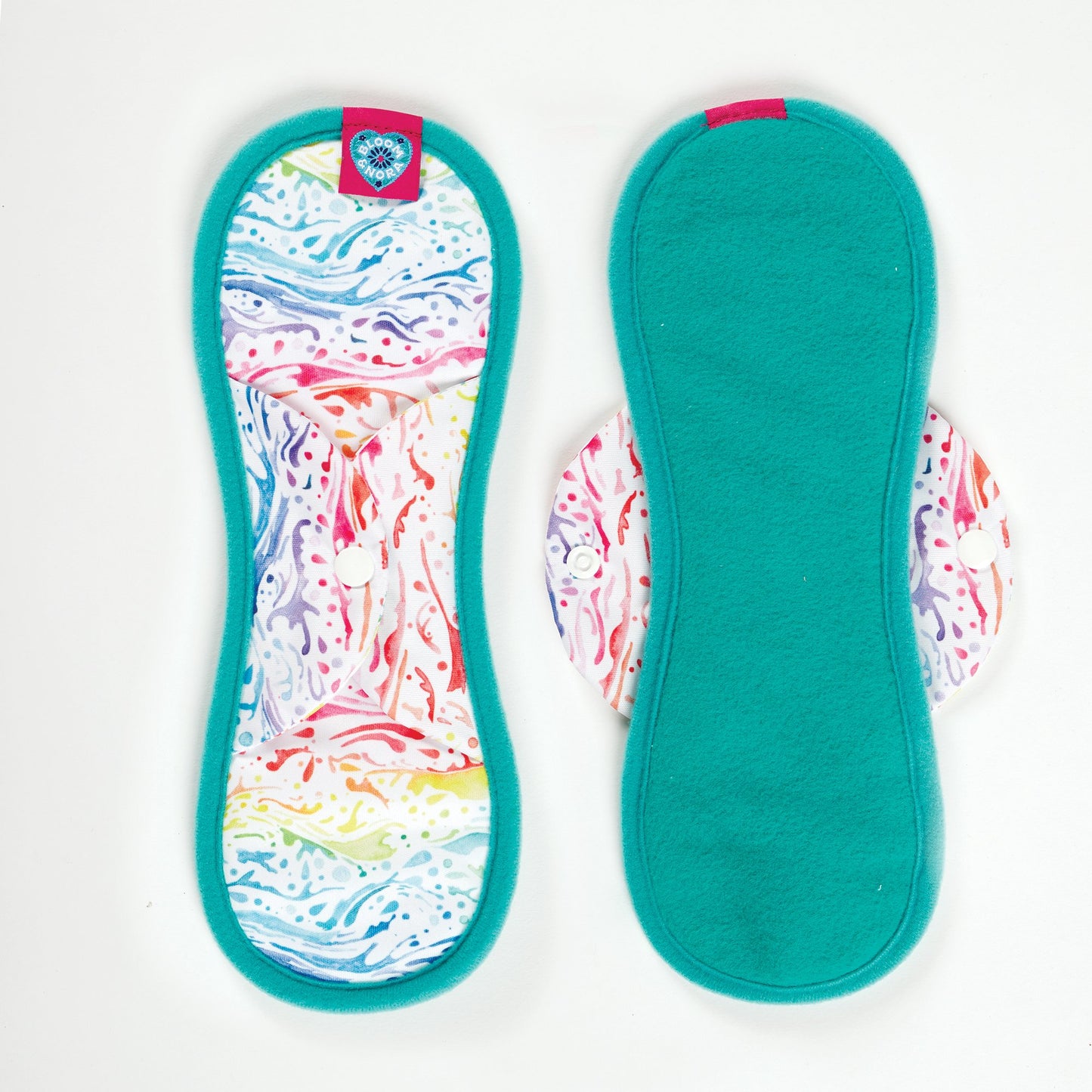 Green Seascape Bloom & Nora Maxi Reusable Cloth Sanitary Pad Zero Waste Period
