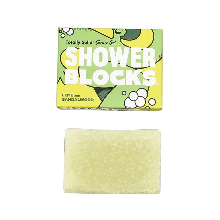 Plastic Free Zero Waste Vegan Soap Shower Block Lime Sandalwood