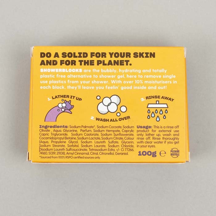 Plastic Free Vegan Soap Shower Block Mango Passionfruit