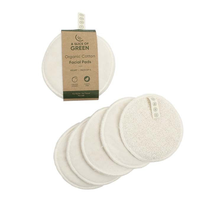 Organic Cotton Facial Pads - Pack of 5