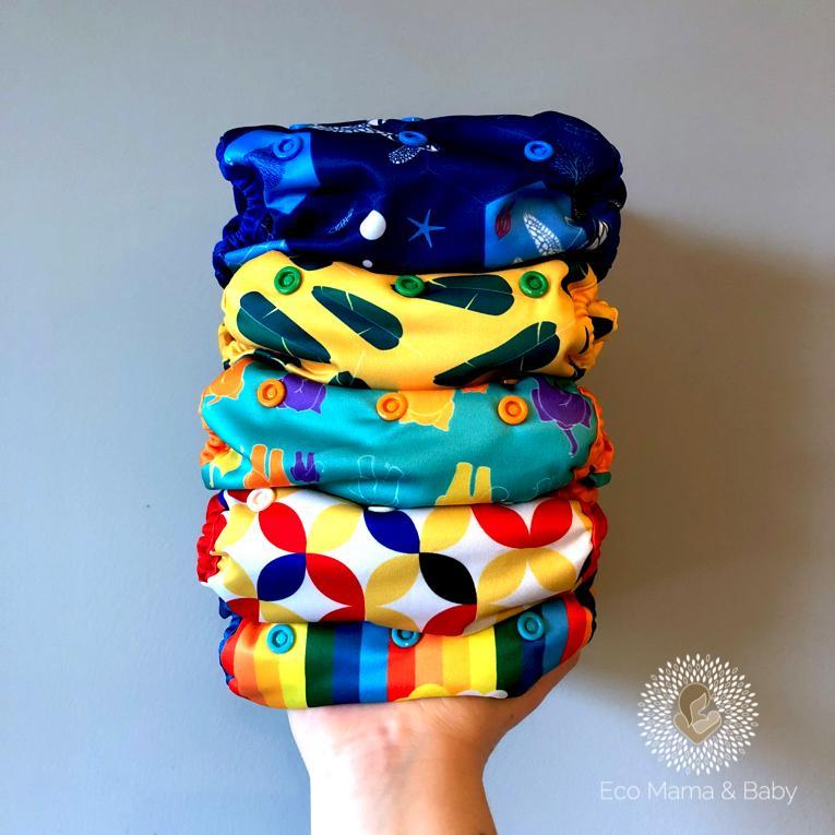 Hippynut Wholenut Reusable Cloth Nappy Stack