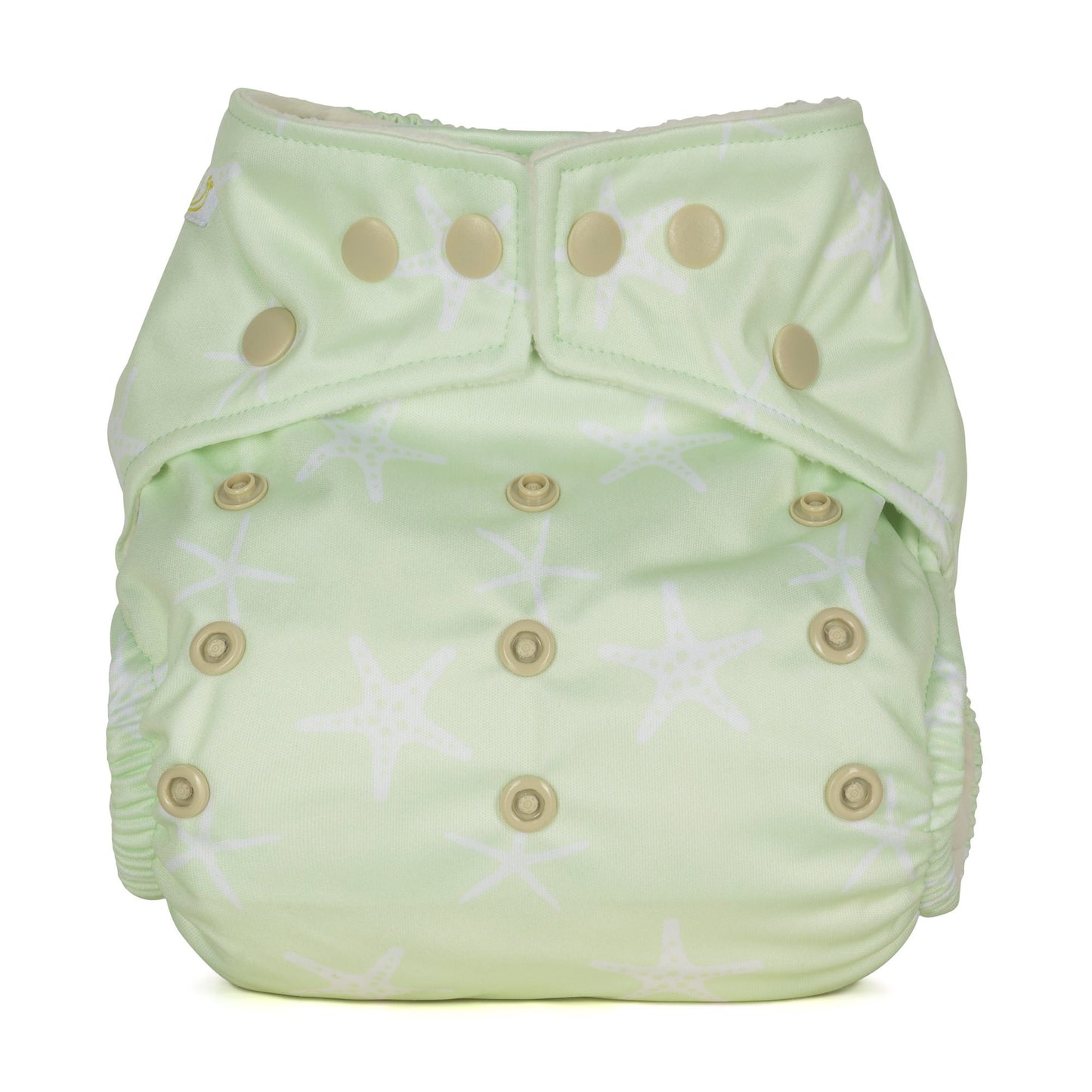 Pastel Green One Size Starfish Sea Reusable Cloth Nappy
