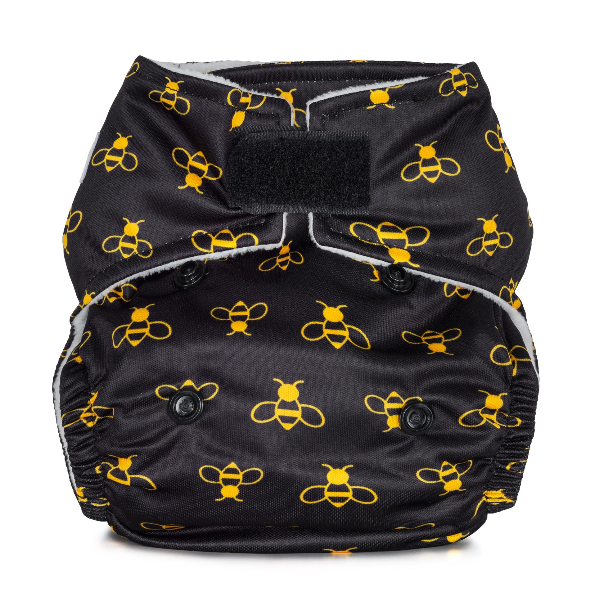 Black Yellow Baba+Boo Newborn Bees Reusable Cloth Nappy