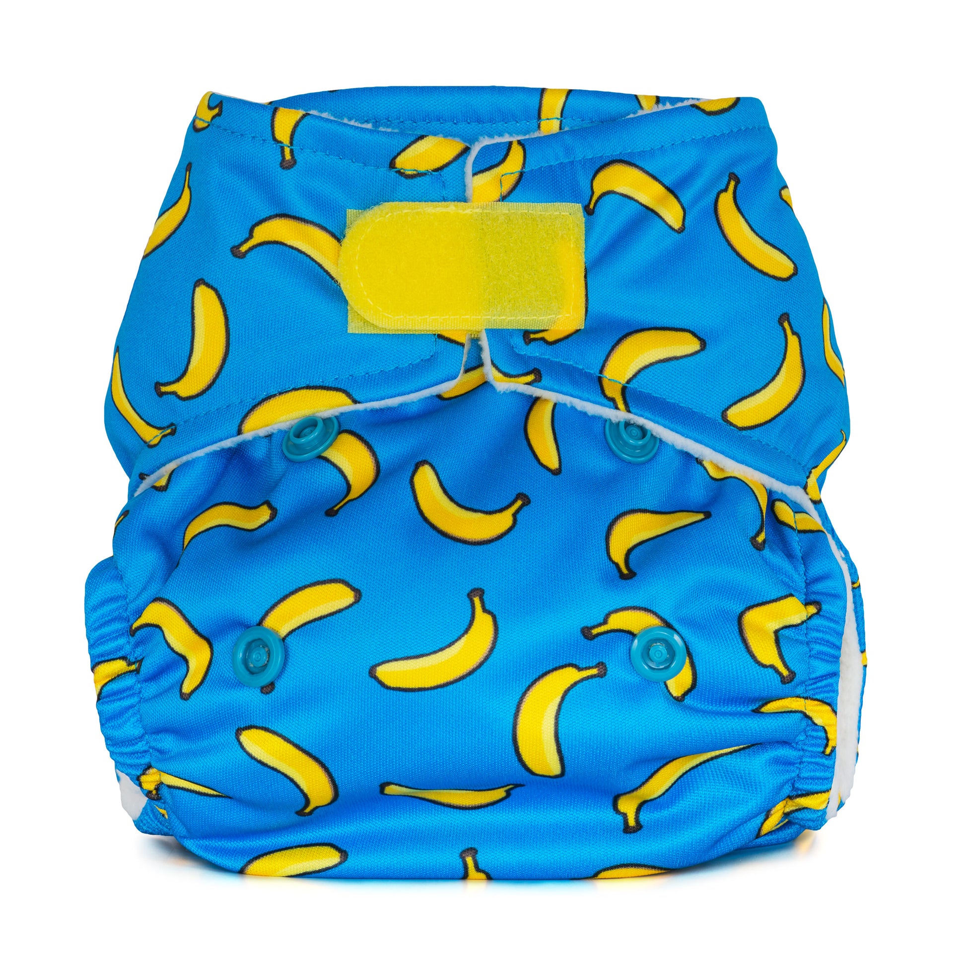 Blue Yellow Baba+Boo Newborn Go Bananas Reusable Cloth Nappy