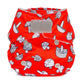 Red Grey Baba+Boo Newborn Toadstools Mushrooms Reusable Cloth Nappy