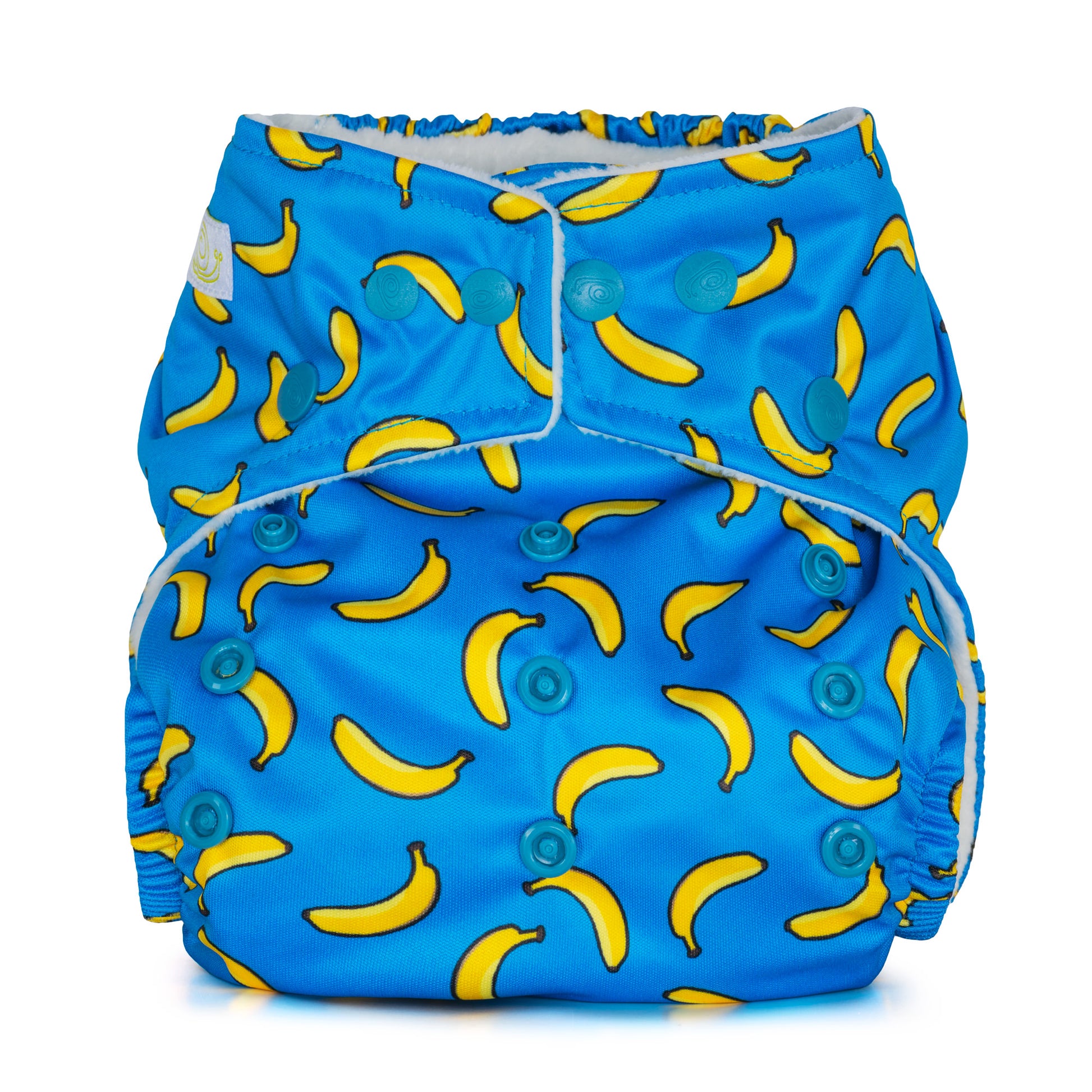 Blue Yellow Baba+Boo One Size Go Bananas Reusable Cloth Nappy