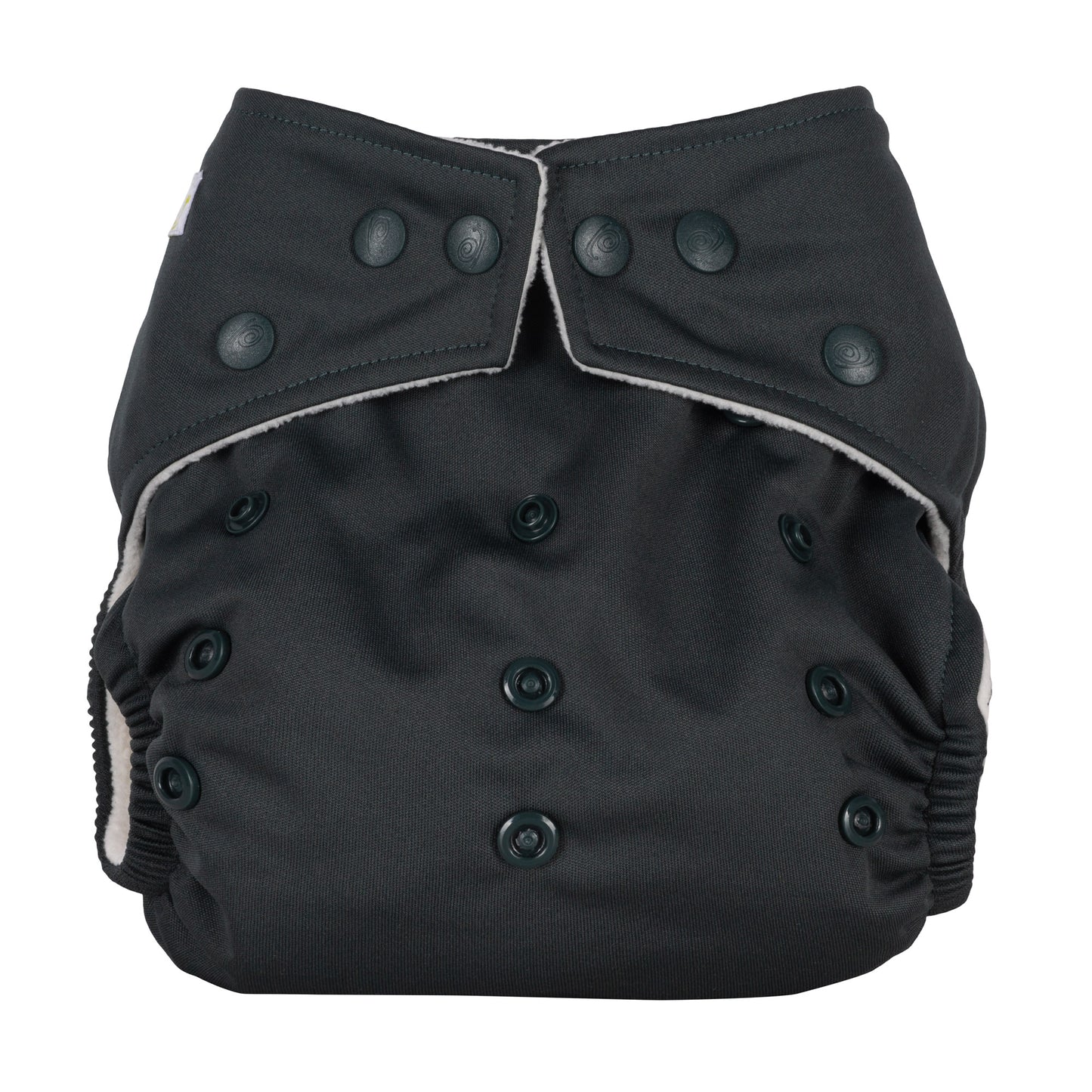 Black Dark Plain One Size Graphite Reusable Cloth Nappy
