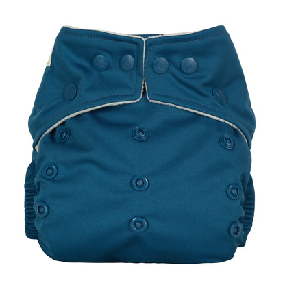 Dark Blue Navy Plain One Size Midnight Reusable Cloth Nappy