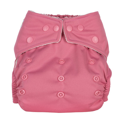 Pink Plain One Size Rose Reusable Cloth Nappy