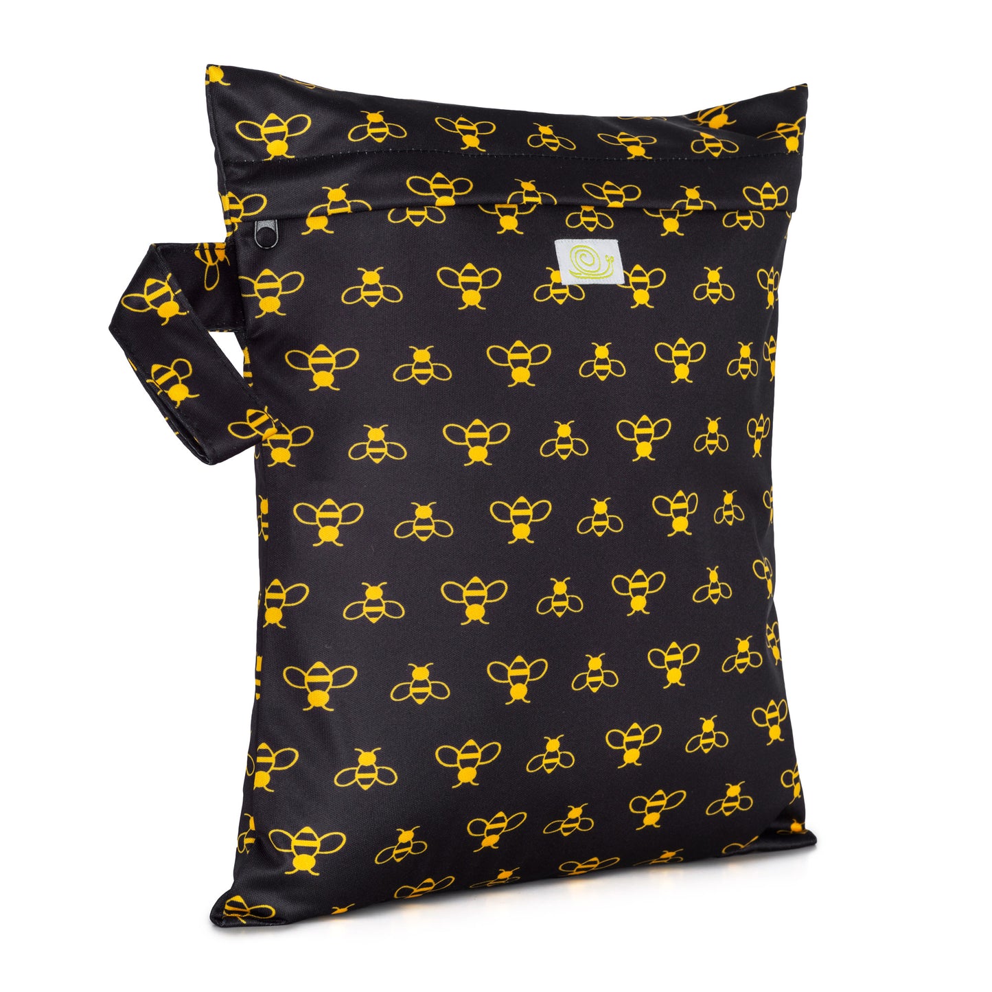 Black Yellow Bees Baba+Boo Small Reusable Nappy Wet Bag