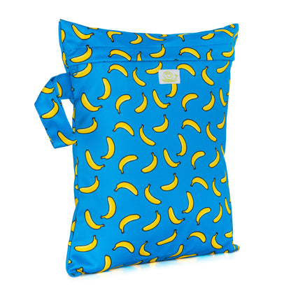 Blue Yellow Go Bananas Baba+Boo Small Reusable Nappy Wet Bag