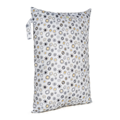 White Sunshine Sun Large Reusable Nappy Wet Bag