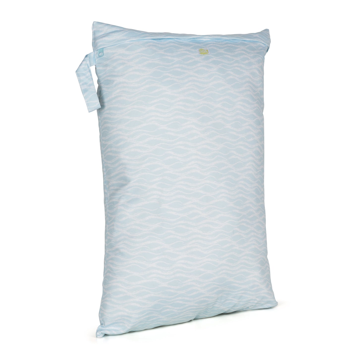 Pastel Blue Waves Sea Large Reusable Nappy Wet Bag