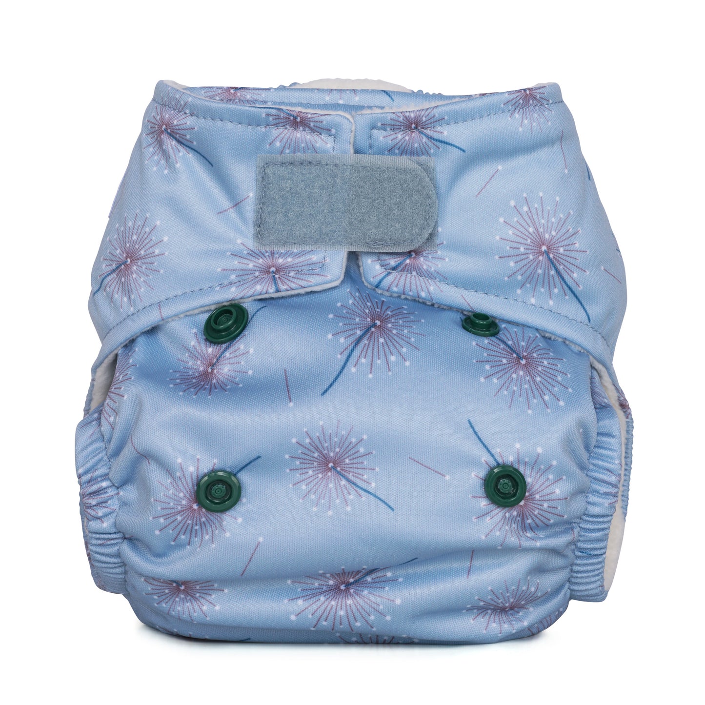 Blue Violet Newborn Dandelions Reusable Cloth Nappy
