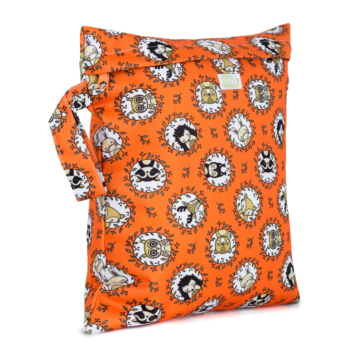 Orange Enchanted Wood Small Reusable Nappy Wet Bag