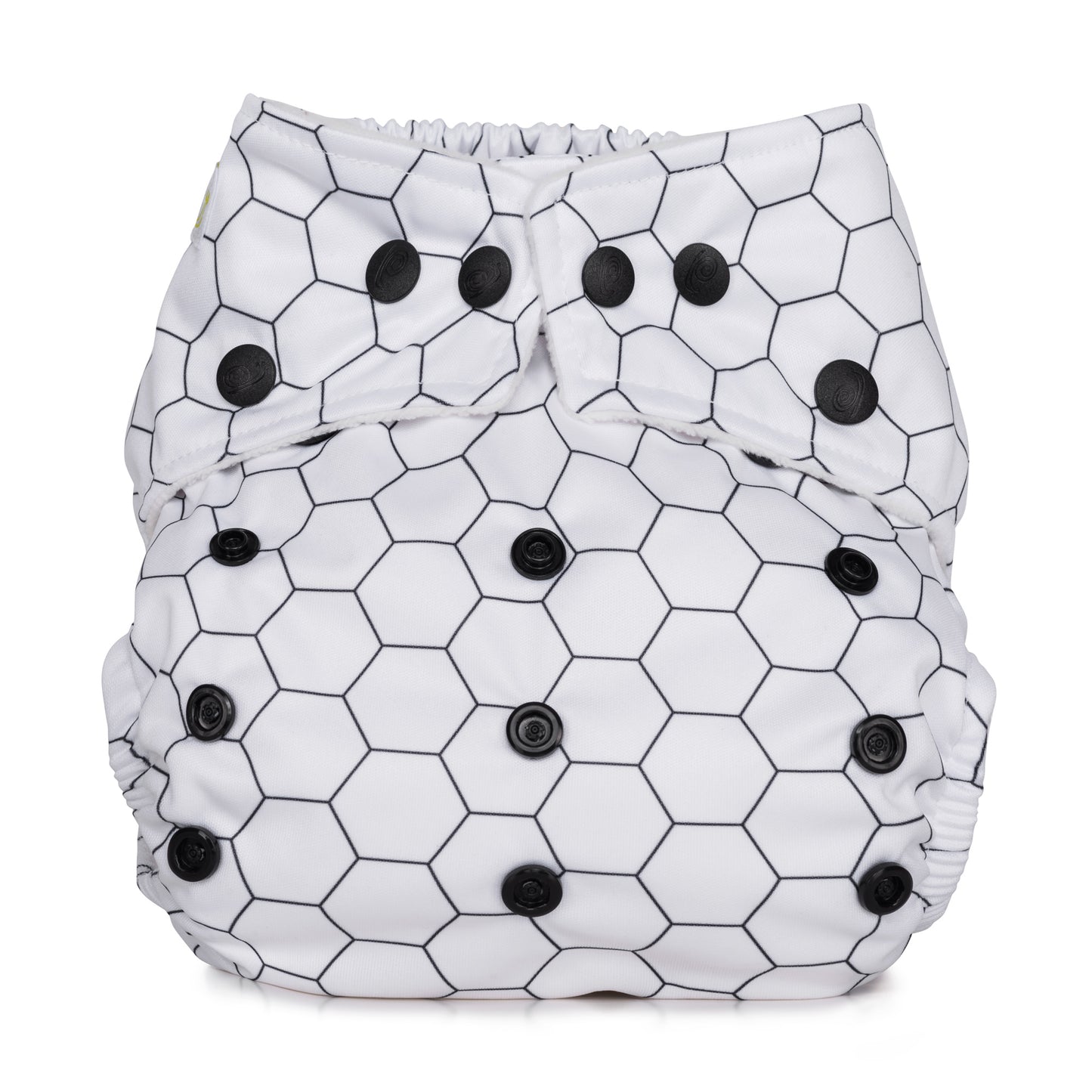 Black White One Size Bee Beehive Honeycomb Reusable Cloth Nappy