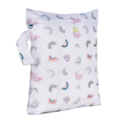 White Rainbow Small Reusable Nappy Wet Bag