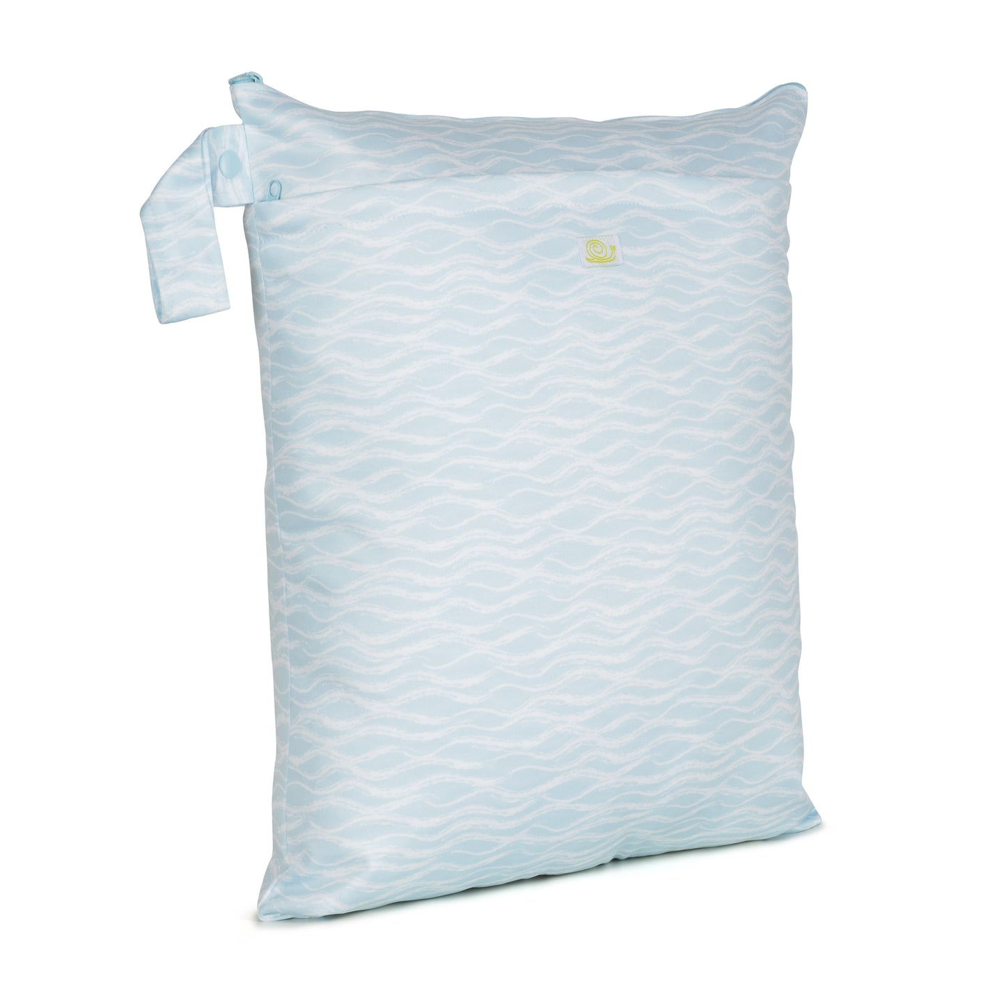 Pastel Blue Waves Sea Medium Reusable Nappy Wet Bag