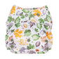 Green Yellow Grey One Size Leaves Autumn Reusable Cloth Nappy