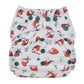 White Red Green One Size Robins Birds Reusable Cloth Nappy