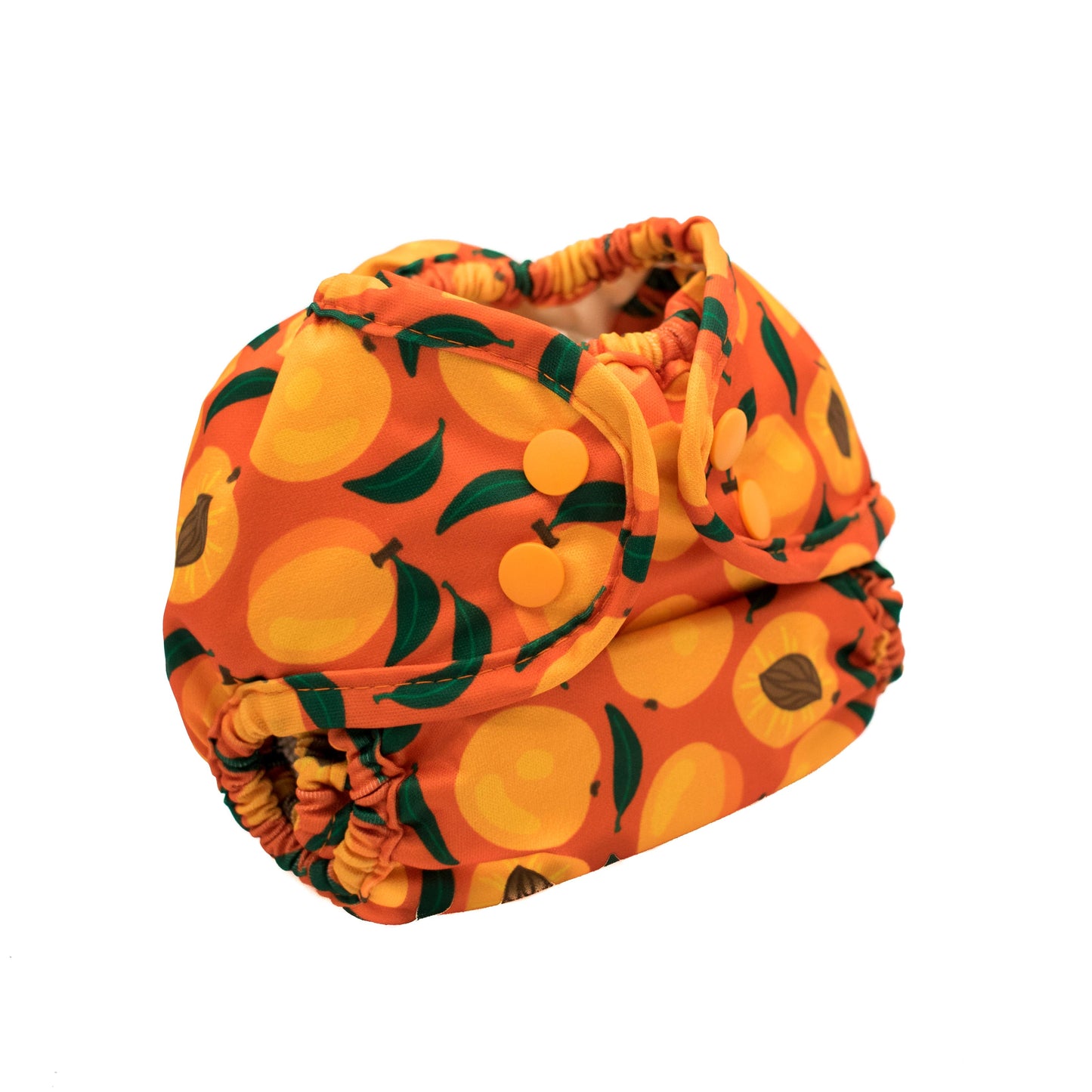 Orange Fruit Newborn Size Peachy Peach Reusable Cloth Nappy Wrap