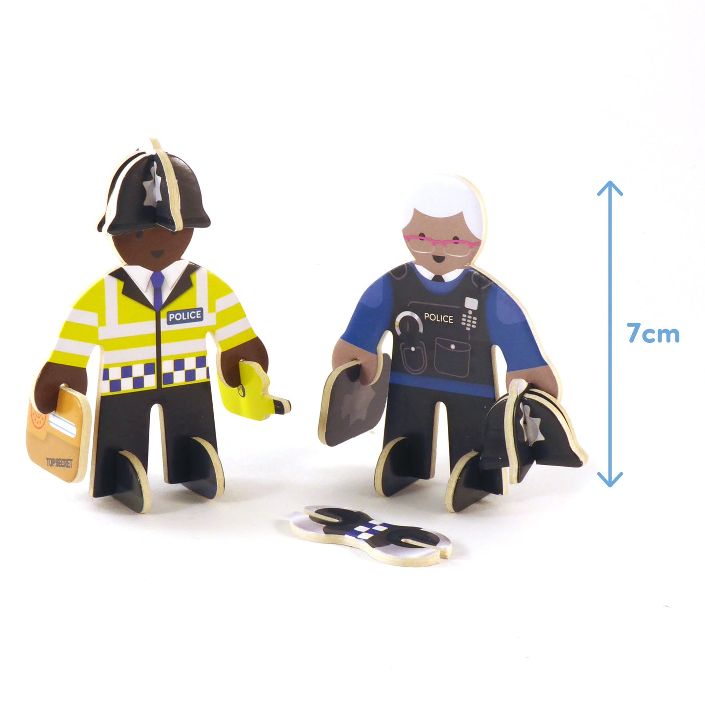 Playpress Eco Friendly Zero Waste Children's Police Officer Firefighter Rescue Team Playset Gift