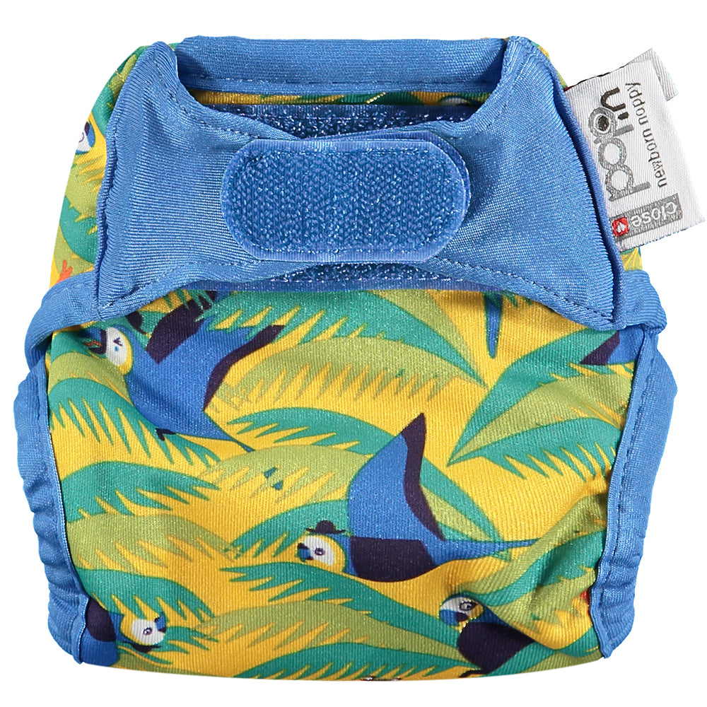 Blue Yellow Pop-in Newborn Parrot Reusable Cloth Nappy