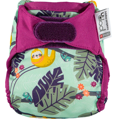 Sage Purple Pop-in Newborn Sloth Reusable Cloth Nappy