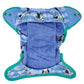 Inside Of Blue Green Pop-in One Size Puffin Reusable Cloth Nappy, With Popper Fastening