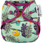 Sage Purple Pop-in One Size Sloth Reusable Cloth Nappy, With Popper Fastening