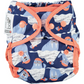Blue Pop-in One Size Walrus Reusable Cloth Nappy With Popper Fastening