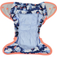 Inside Of Blue Pop-in One Size Walrus Reusable Cloth Nappy, With Popper Fastening