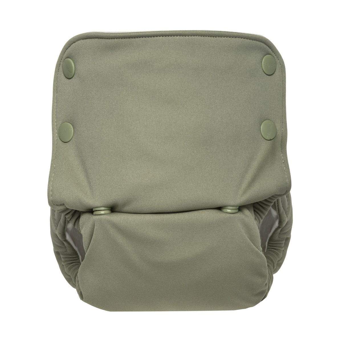 Sage Green Fern Organic All-In-One One Size Reusable Cloth Nappy
