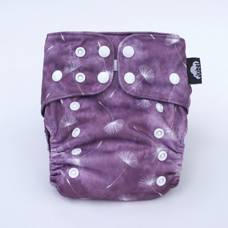 Purple Violet One Size Dandelion Reusable Cloth Nappy