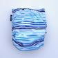 White Blue One Size Himmel Waves Water Lines Reusable Cloth Nappy