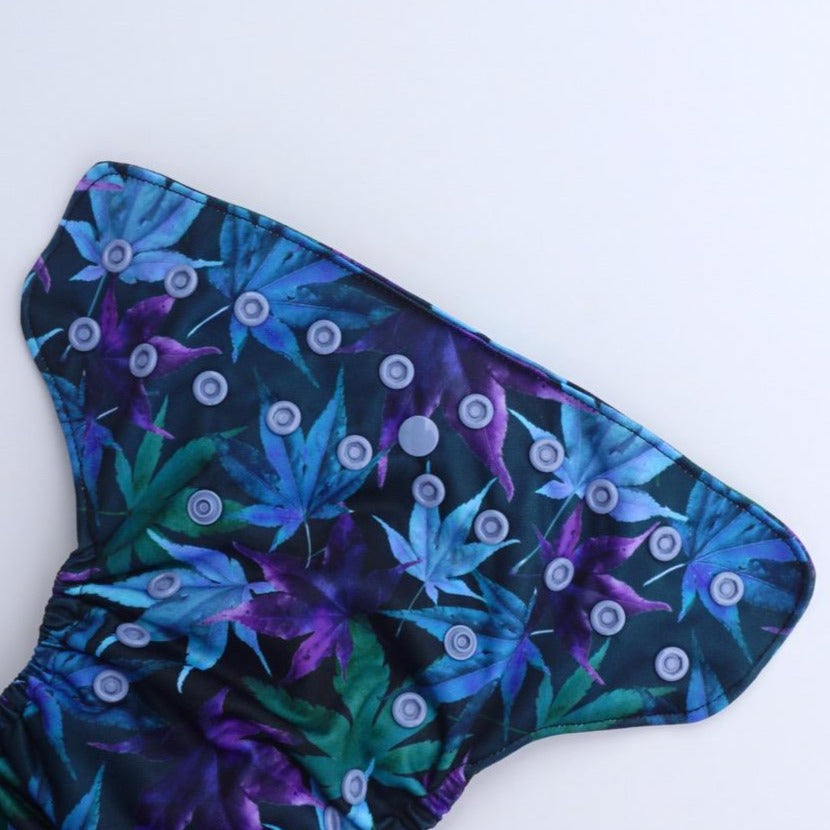 Blue Purple One Size Maple Reusable Cloth Nappy