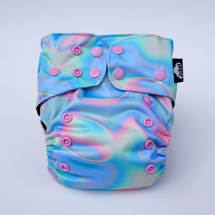 Pink Blue One Size Susses Two Tone Reusable Cloth Nappy