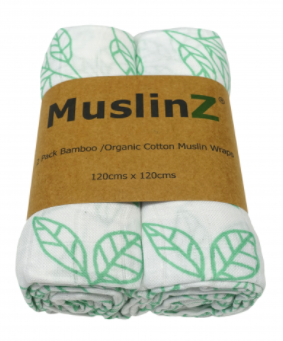 Bamboo/Organic Cotton Muslin Swaddles - 2 Pack