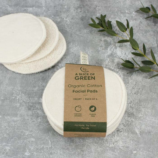 Organic Cotton Facial Pads - Pack of 5