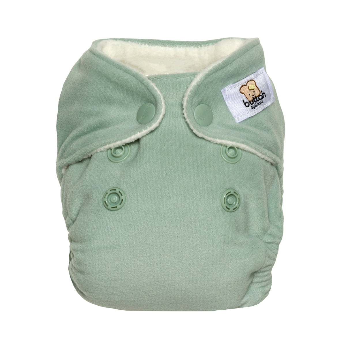 Buttah Grovia Glacier Pastel Green Newborn All-In-One Reusable Cloth Nappy